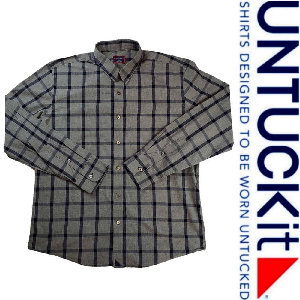 Untuckit casual button up shirt long sleeve